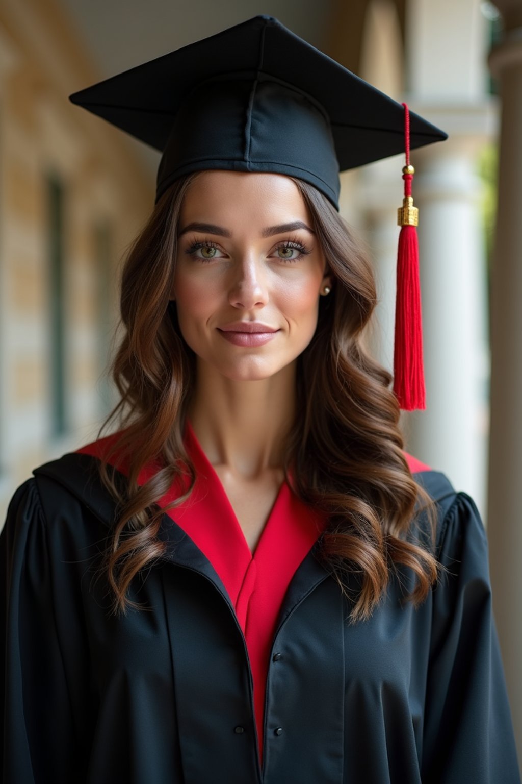 a graduate woman in their academic gown