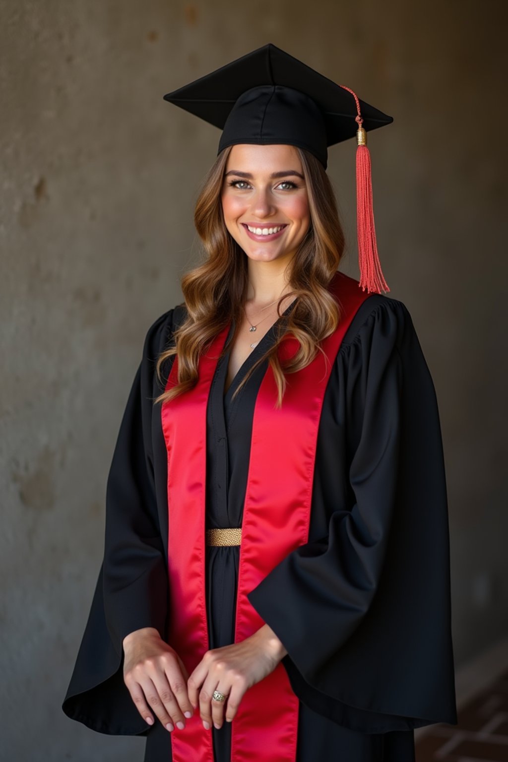 a graduate woman in their academic regalia