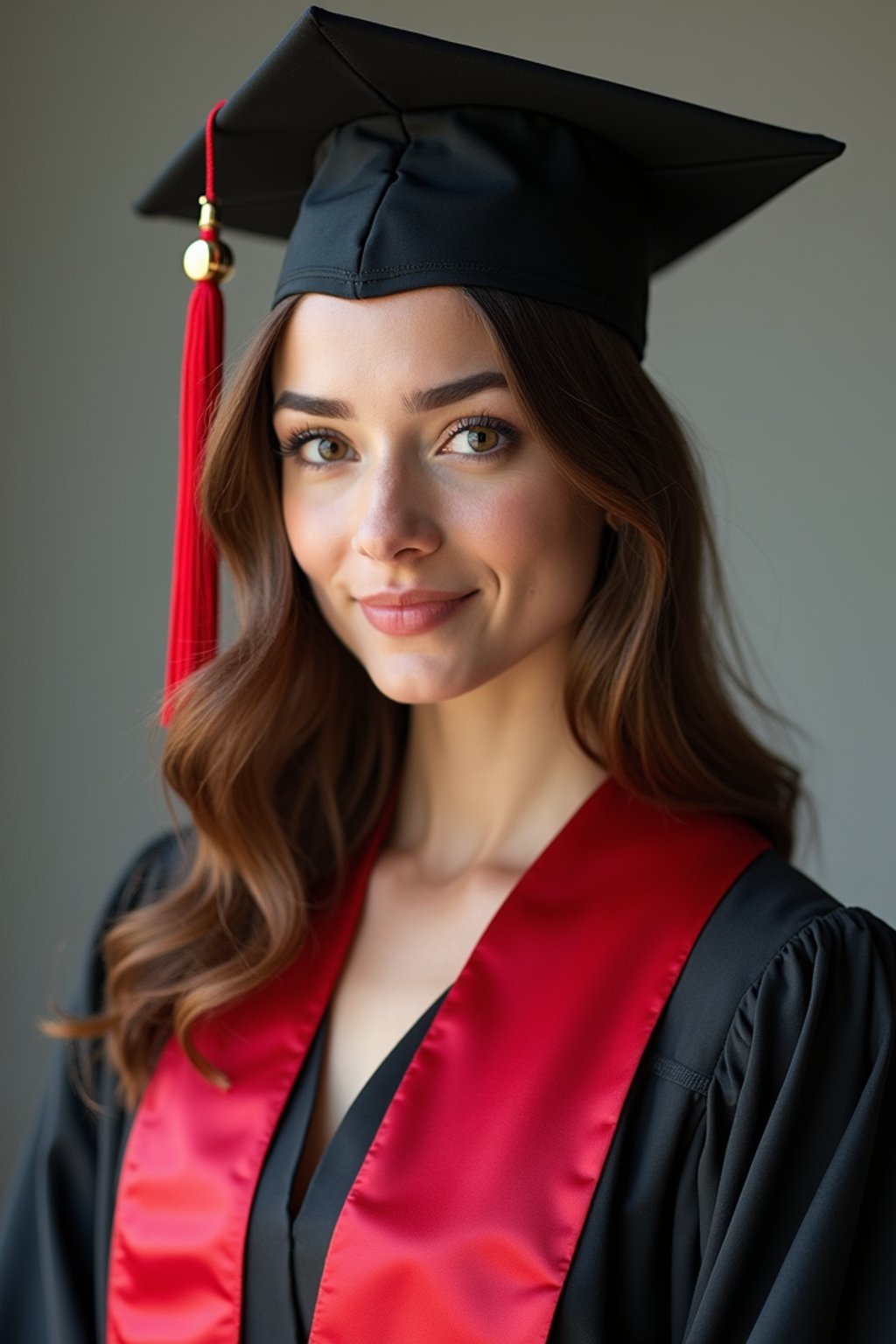 a graduate woman wearing their academic regalia