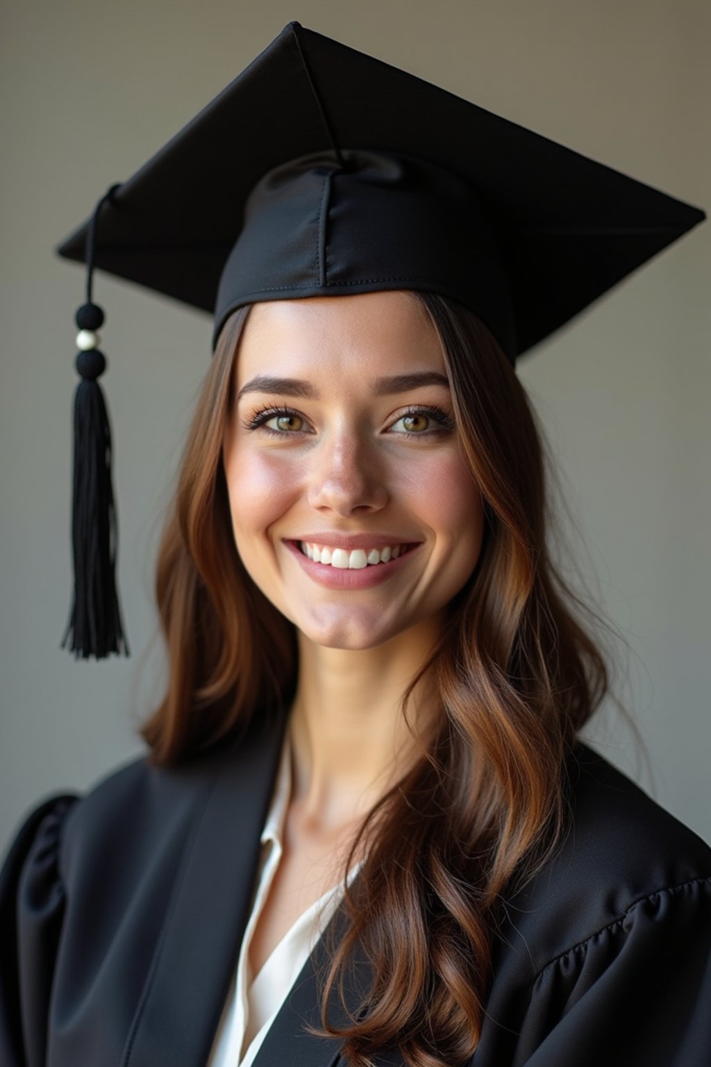 a graduate woman wearing their academic regalia