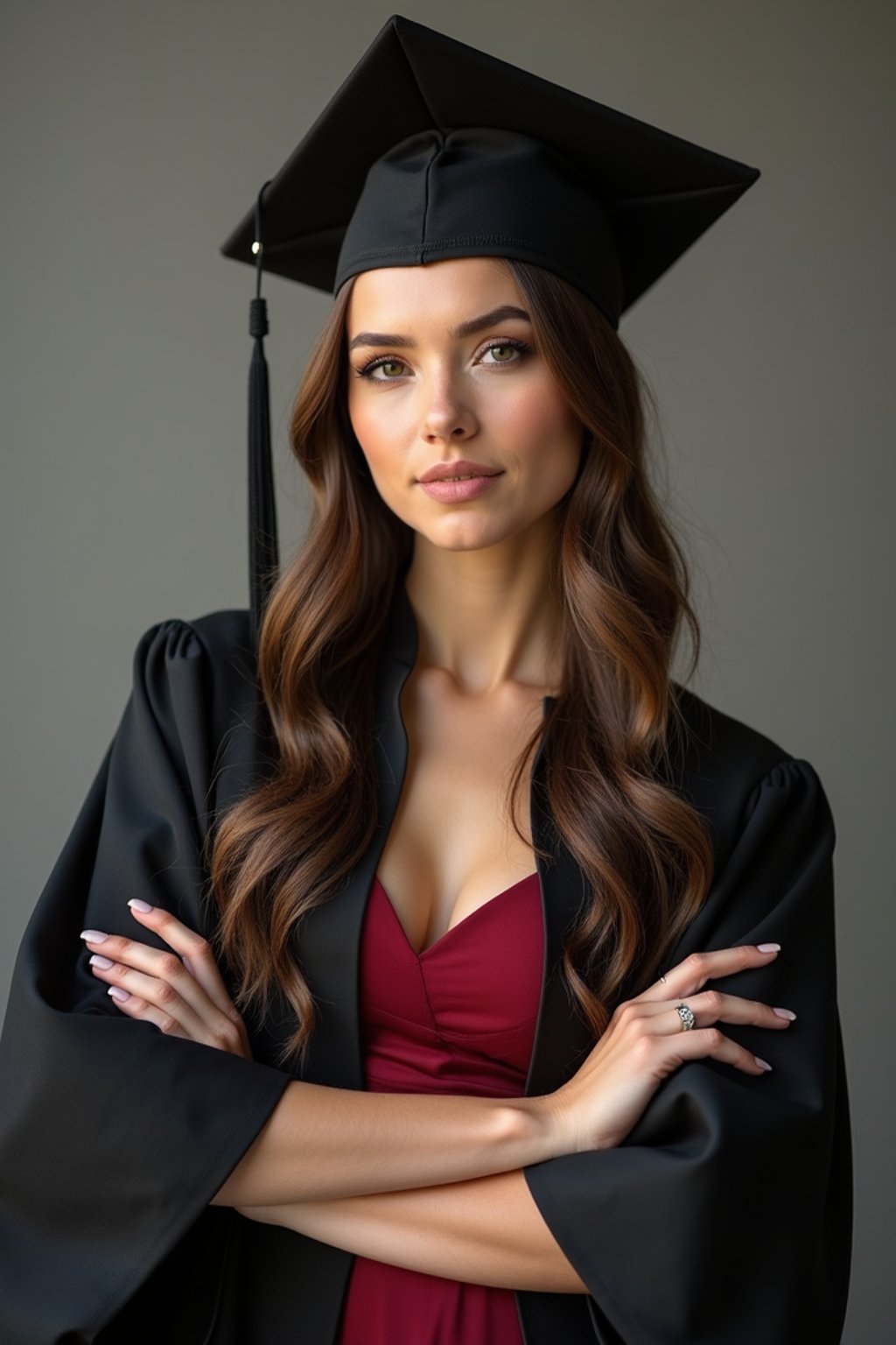 a graduate woman in their academic gown