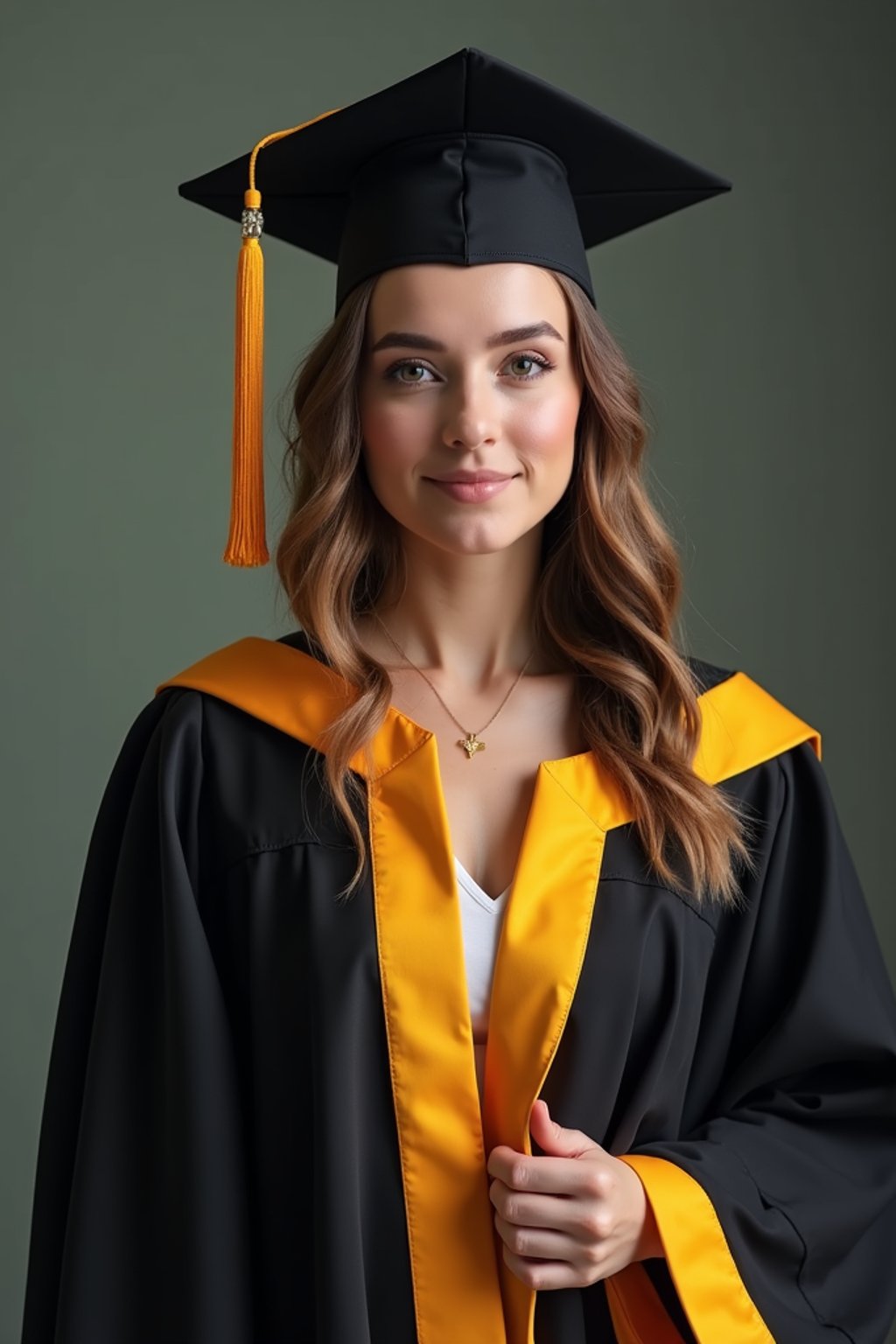 a graduate woman in their academic gown