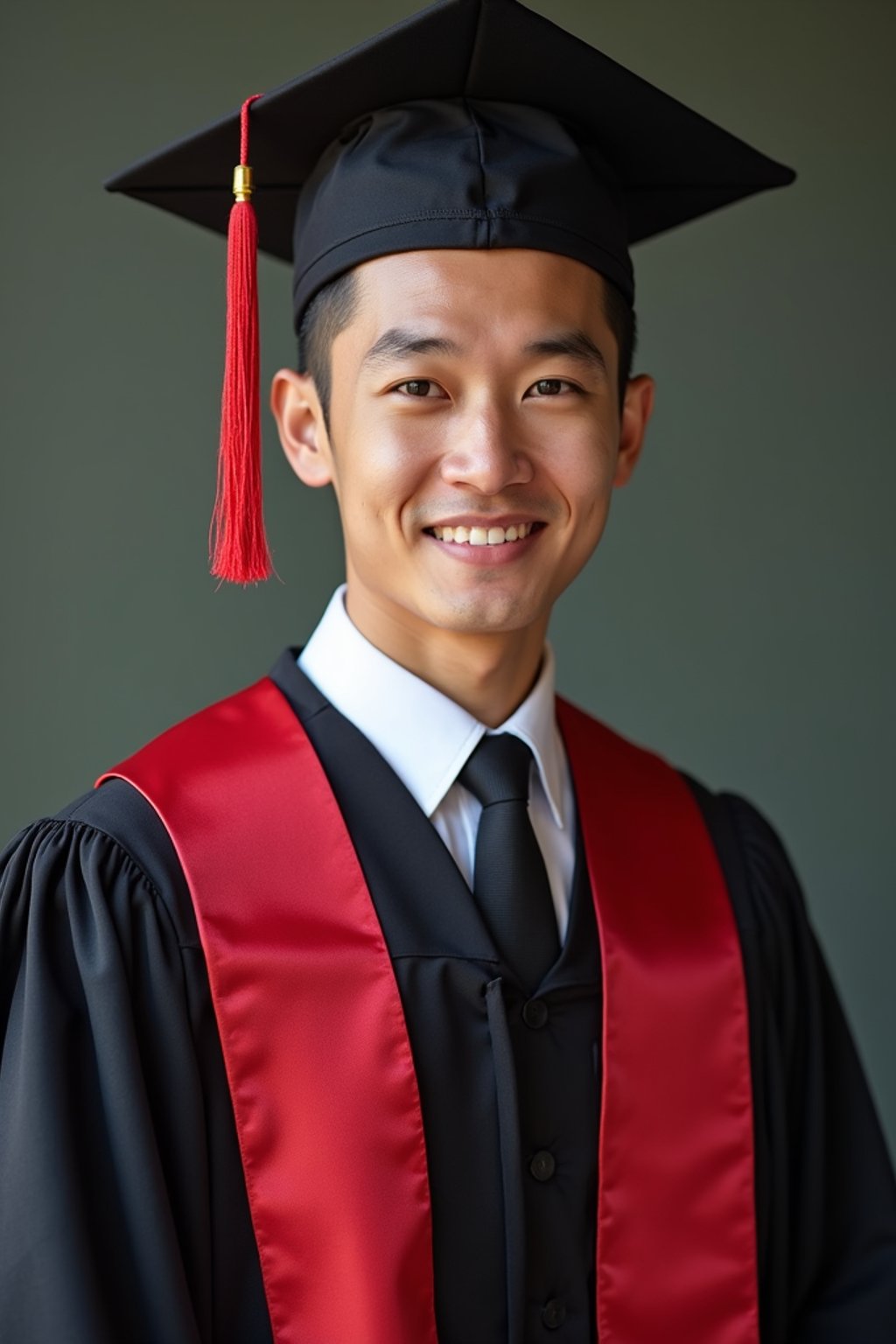 a graduate man in their academic gown