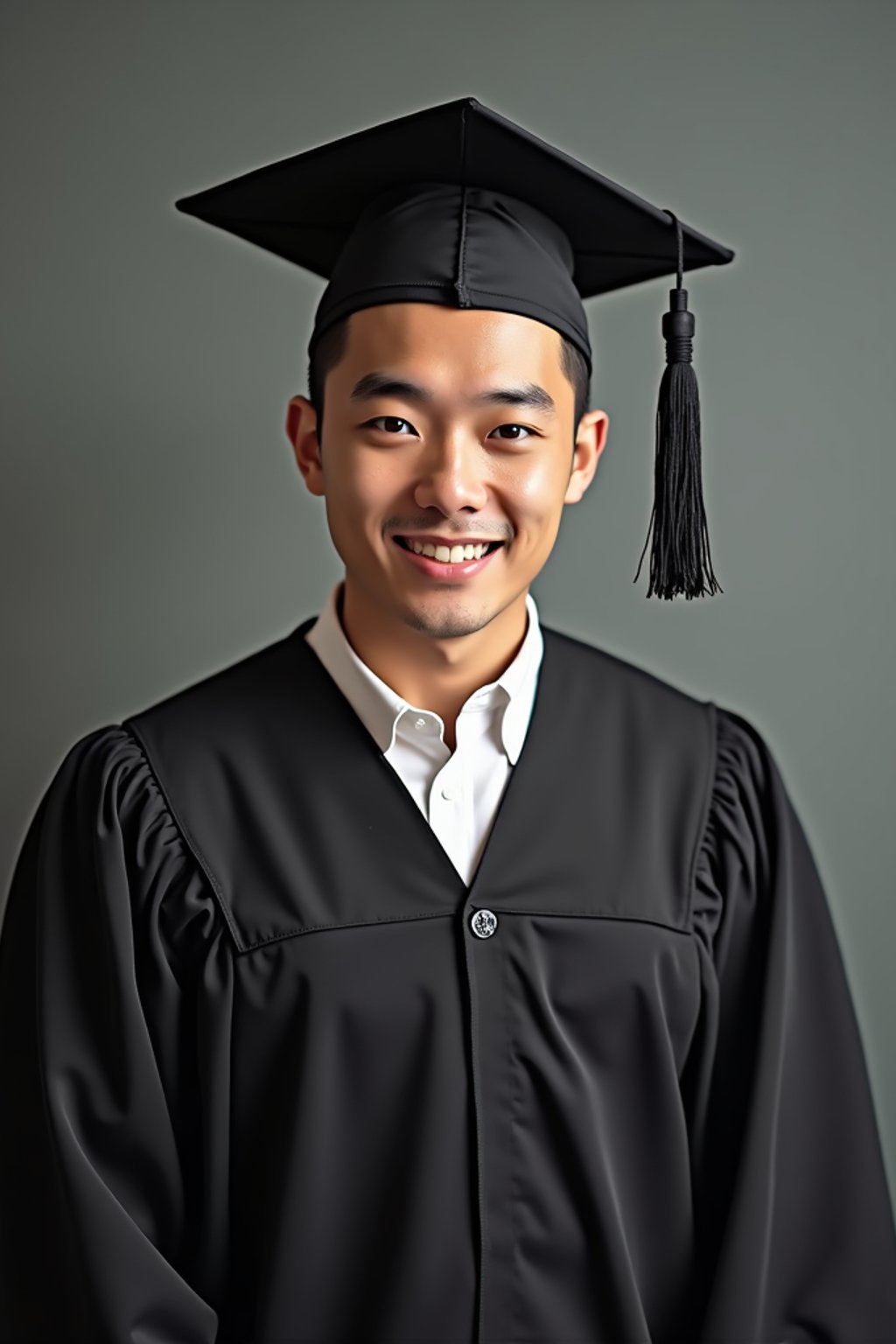 a graduate man in their academic gown