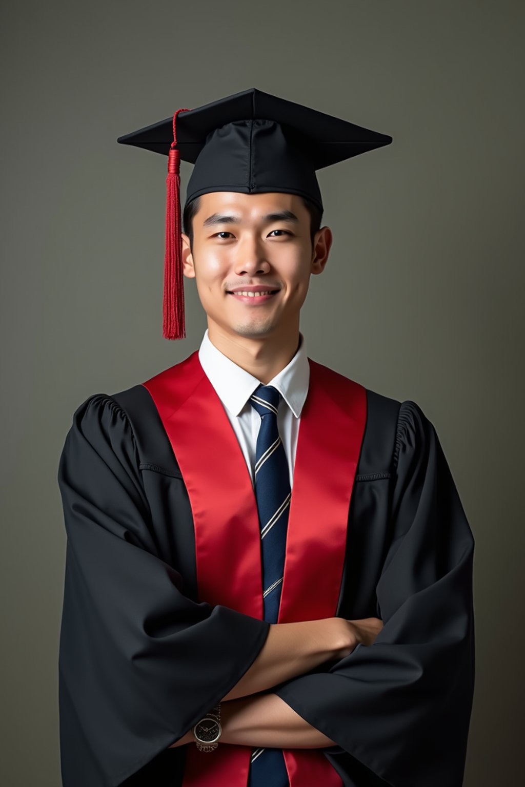 a graduate man in their academic gown