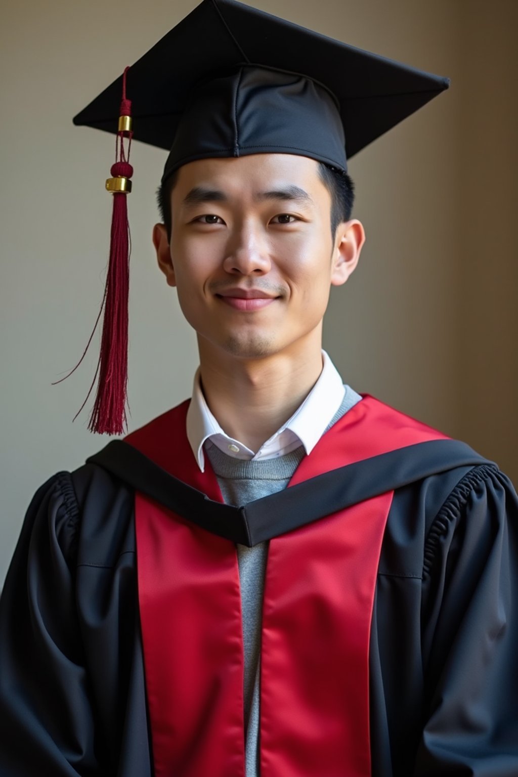 a graduate man wearing their academic regalia