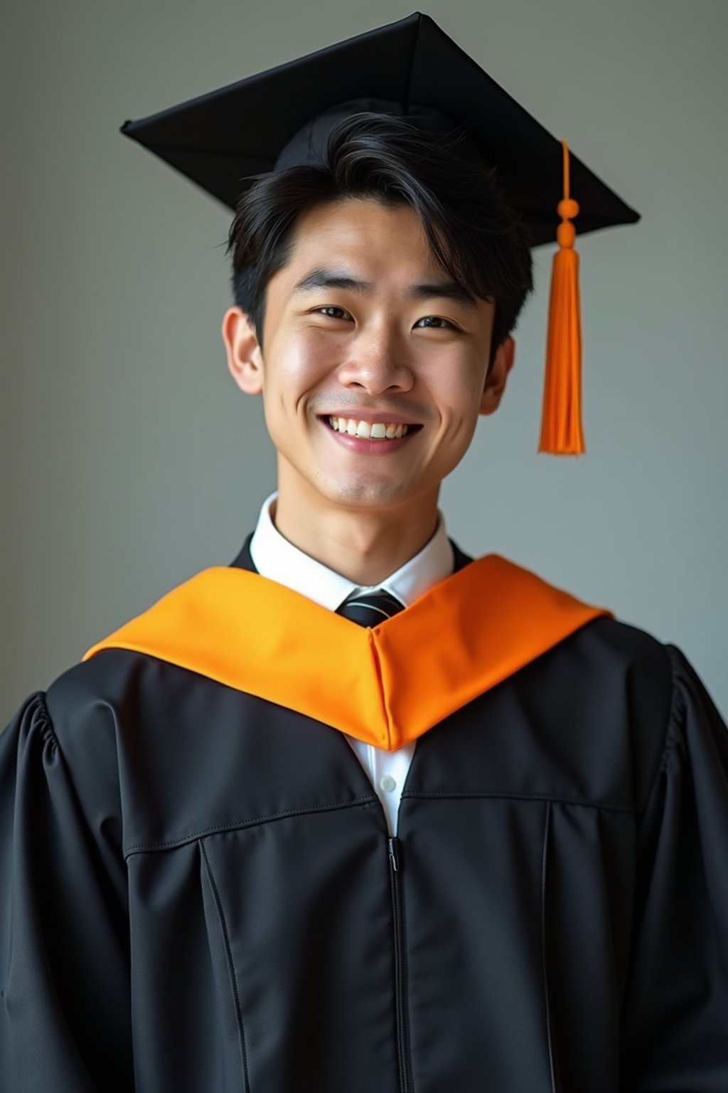 a graduate man in their academic gown