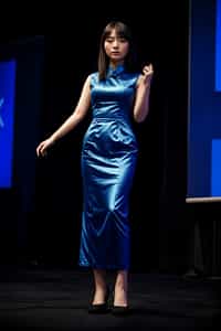 woman as a conference keynote speaker standing on stage at a conference