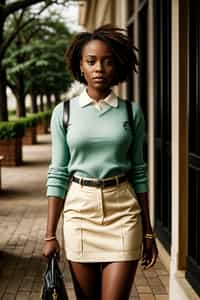 a woman in preppy style, old money aesthetic, posh style, elite school stlye, luxurious style, gossip girl neo-prep style, ralph lauren style, country club style, ivy league style 