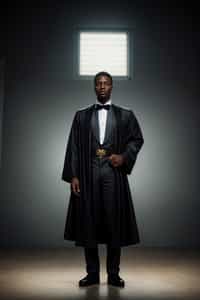 a graduate man in their academic gown, future career or aspirations, showcasing their ambitions and dreams after graduation