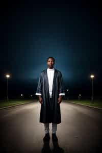 a graduate man in their academic gown, future career or aspirations, showcasing their ambitions and dreams after graduation