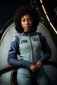woman as NASA Astronaut in space suit
