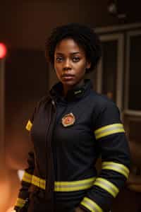 woman as a Firefighter. highly detailed
