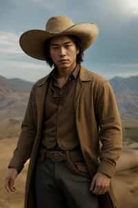 man as Cowboy in the Wild West