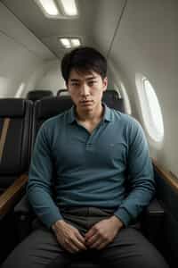 man seated in a Private Jet