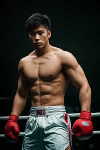 man as a Boxer wearing Boxing Gloves