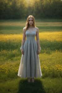 woman | standing in field full of flowers | detailed gorgeous face! ! | full body! ! | god rays | intricate | elegant | realistic | hyperrealistic | cinematic | character design | concept art | illustration | digital art | digital painting | depth of field