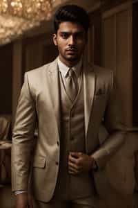a man wearing  luxurious suit in luxury restaurant, instagram photo, instagram,  fit body