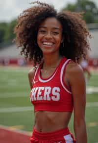 woman as Cheerleader at college