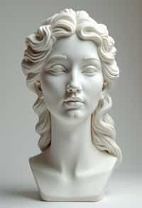 woman as White Marble classical Greek Marble Sculpture. white. no colors