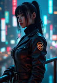 woman as futuristic beautiful cyberpunk police officer, in heavy rainning futuristic tokyo rooftop cyberpunk night, ssci-fi, fantasy, intricate, very very beautiful, elegant, neon light, highly detailed, digital painting, artstation, concept art, soft light, hdri, smooth, sharp focus, illustration, art by tian zi and craig mullins and wlop and alphonse mucha