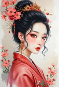 woman as water color on paper, master painter painting a mural, highly detailed, artstation, masterpiece, award - winning