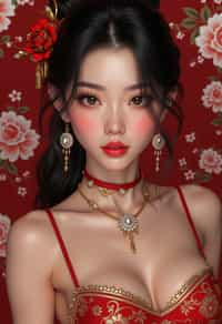 a  pin up as a beautiful fashion charming dreamlike woman with lv jewelry, character art, art by artgerm lau and wlop and and ilya kuvshinov and john singer sargent, hyperdetailed, 8 k realistic, symmetrical, frostbite 3 engine, cryengine, dof, trending on artstation, digital art