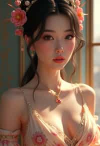 a  pin up as a beautiful fashion charming dreamlike woman with lv jewelry, character art, art by artgerm lau and wlop and and ilya kuvshinov and john singer sargent, hyperdetailed, 8 k realistic, symmetrical, frostbite 3 engine, cryengine, dof, trending on artstation, digital art