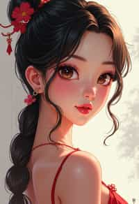 woman as concept art of a Ghibli anime illustration | | anime anime anime anime anime anime, cute - fine - face, pretty face, realistic shaded perfect face, fine details in the style of Ghibli Studios. by stanley artgerm lau, wlop, rossdraws, james jean, andrei riabovitchev, marc simonetti, and sakimichan, trending on artstation