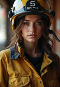 woman as a Firefighter. highly detailed