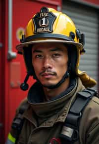 man as a Firefighter. highly detailed