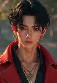 a male man  as a beautiful fashion charming dreamlike man with lv jewelry, character art, art by artgerm lau and wlop and and ilya kuvshinov and john singer sargent, hyperdetailed, 8 k realistic, symmetrical, frostbite 3 engine, cryengine, dof, trending on artstation, digital art