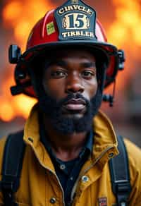 man as a Firefighter. highly detailed