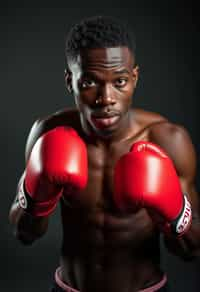 man as a Boxer wearing Boxing Gloves