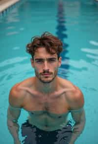 man swimming