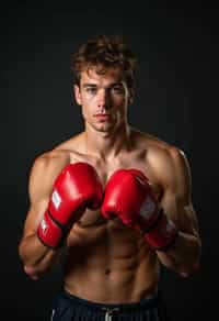 man as a Boxer wearing Boxing Gloves