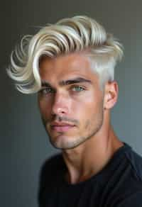 man with platinum blonde hair dyed