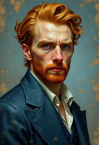 man in style of Van Gogh, elegant, intricate, digital painting, artstation, concept art, smooth, sharp focus, illustration, art by van gogh