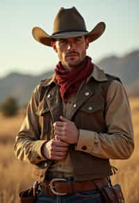 man as Cowboy in the Wild West