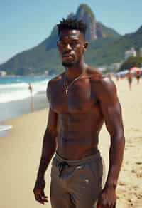 man in Rio de Janeiro at Ipanema Beach