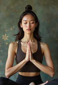 woman practicing breathwork or pranayama