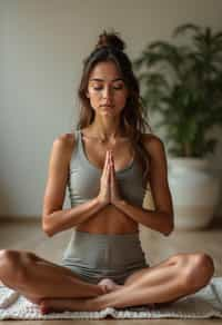 woman engaging in a mindfulness practice