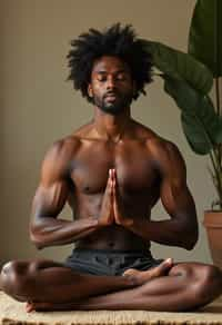 man engaging in a mindfulness practice