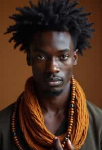 man holding prayer beads or a sacred object,