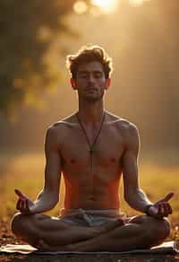 man engaging in a mindfulness practice