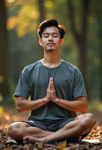 man engaging in a mindfulness practice