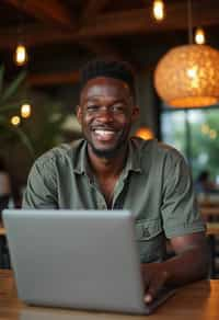 man as digital nomad in Chiang Mai in front of coworking