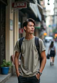 man as digital nomad in Bangkok in Ekkamai district