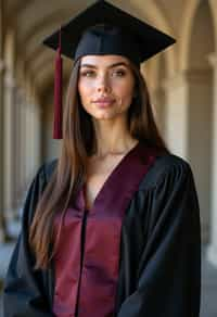 a graduate woman in their academic gown