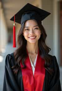 a graduate woman in their academic gown